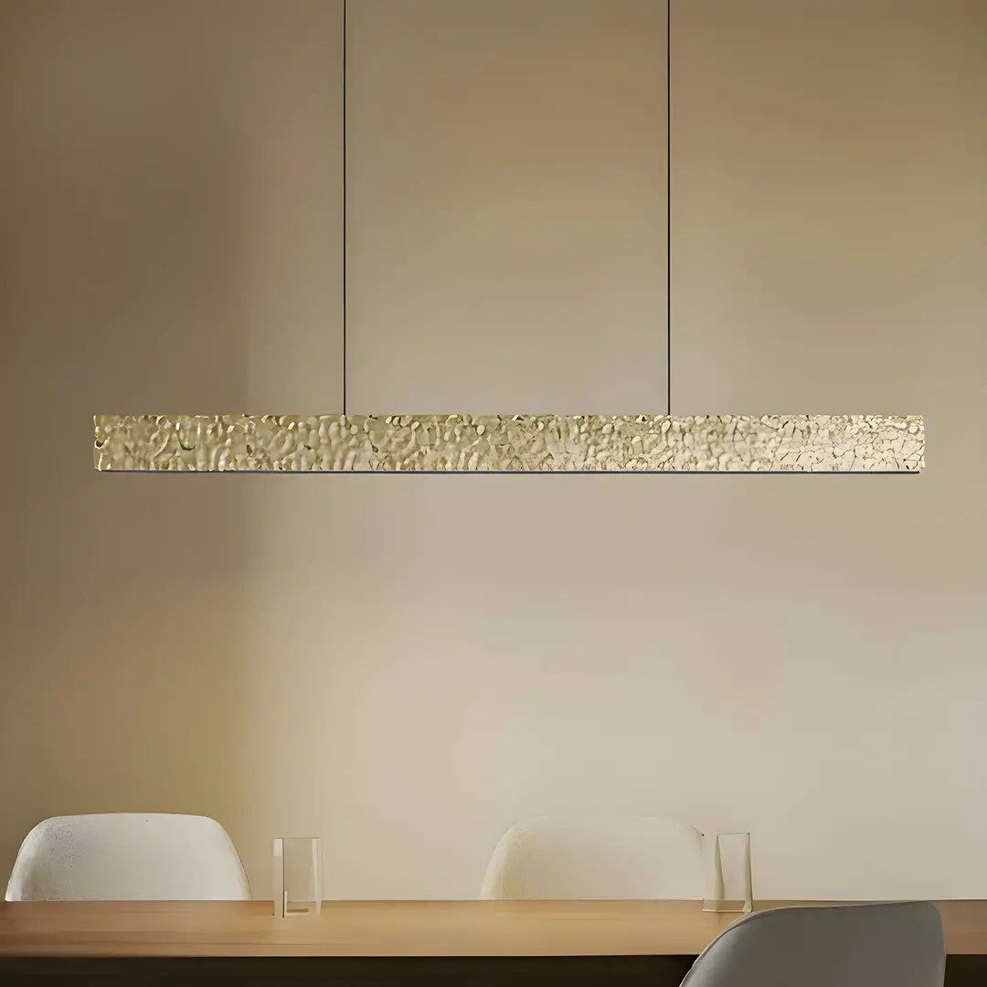Lucande LED-Hängeleuchte Nivara, 117 cm, gold, Metall