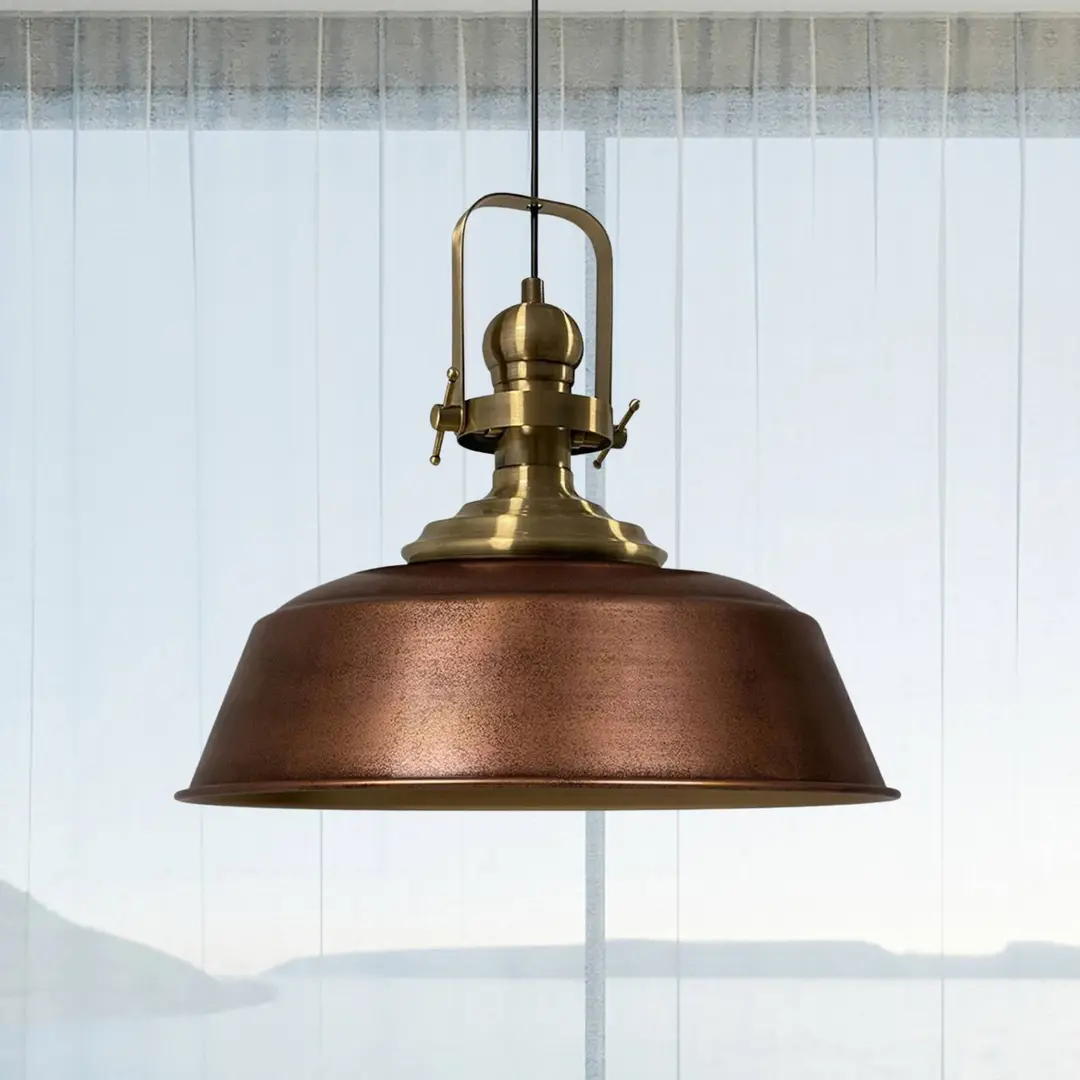 ROYALTECH Hängeleuchte Marei, kupfer brüniert, Ø 40 cm, Metall, E27