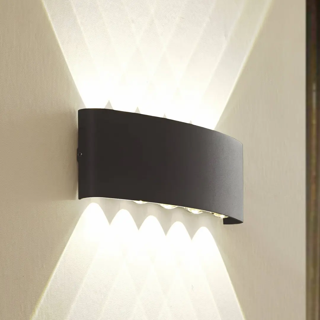 Lindby LED-Außenwandleuchte Ithan, 5-flg., anthrazit, 27 cm