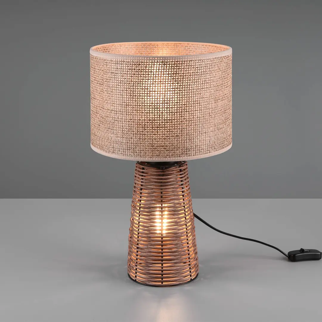 Reality Leuchten Tischleuchte Straw aus Rattan