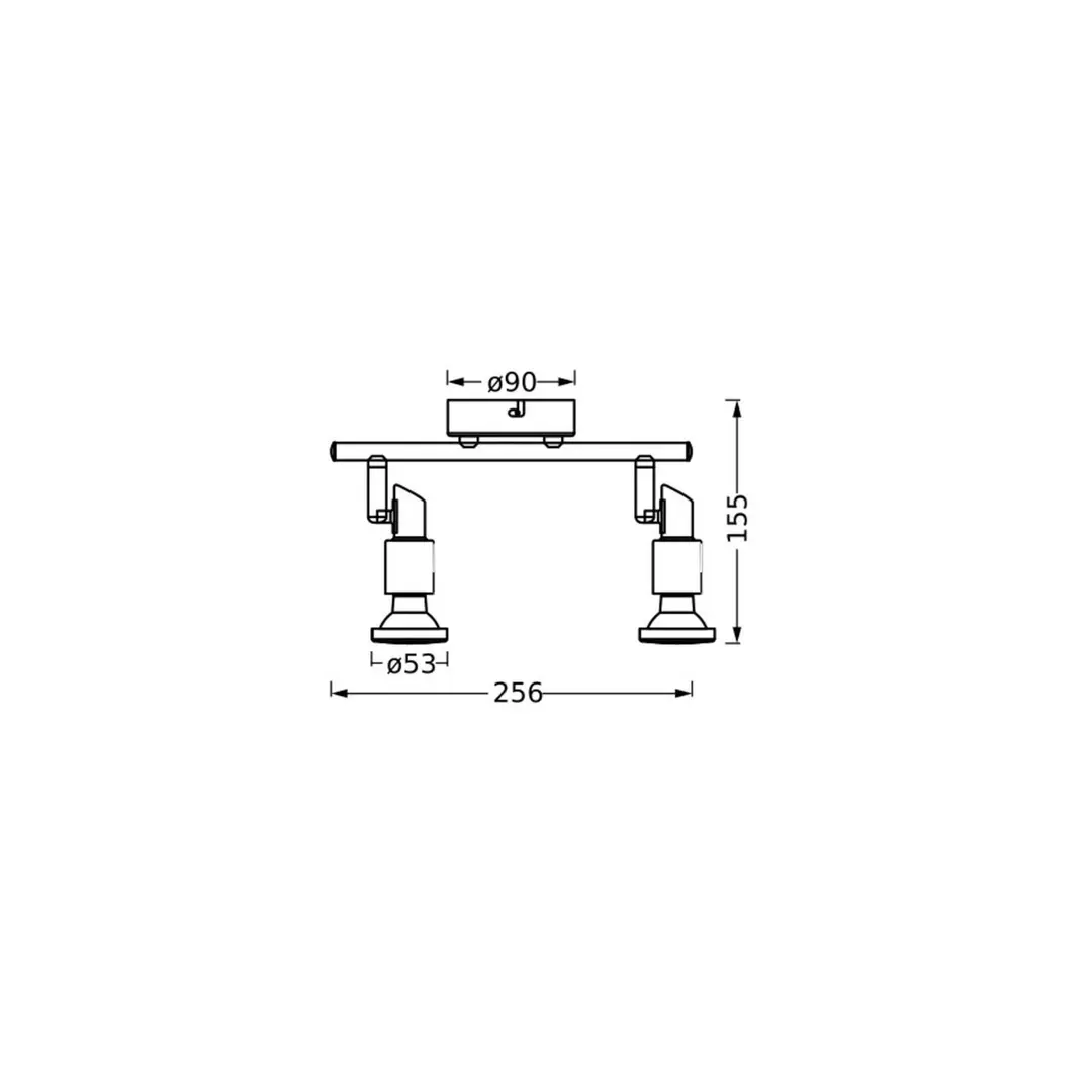 OSRAM Deckenstrahler, weiß, 2-flg., Metall, GU10-LED 927 dim