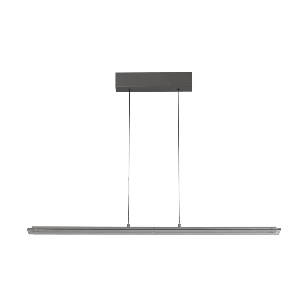 FISCHER & HONSEL LED-Pendellampe Torvi, sandgrau/rauchgrau, Länge 115 cm, CCT