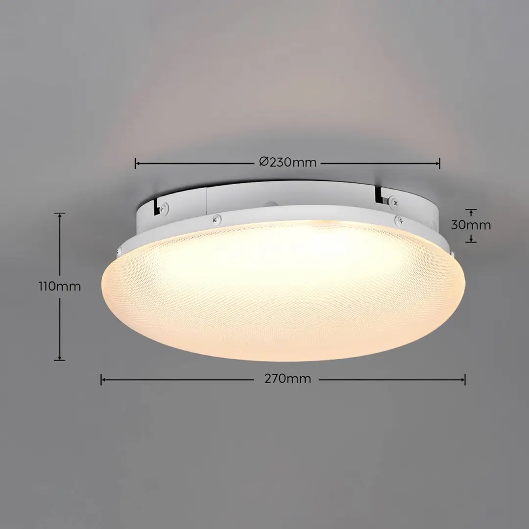 Trio Lighting LED-Deckenlampe Ozera, Länge 36 cm, weiß, Kunststoff, CCT