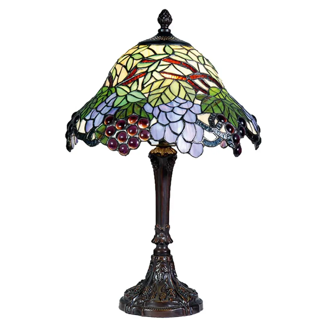 Clayre&Eef Farbenfrohe Tischleuchte Lotta im Tiffany-Stil