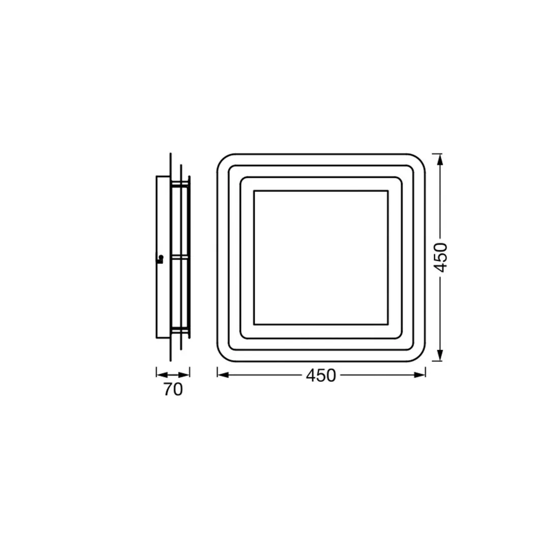 OSRAM LED-Deckenleuchte ORBIS SPIRAL LAYER, weiß, 45 x 45 cm