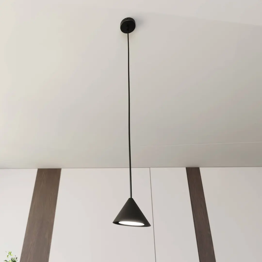 EMIBIG LIGHTING Pendelleuchte Elit, 1-flammig, schwarz, Metall Abhängung 1 m