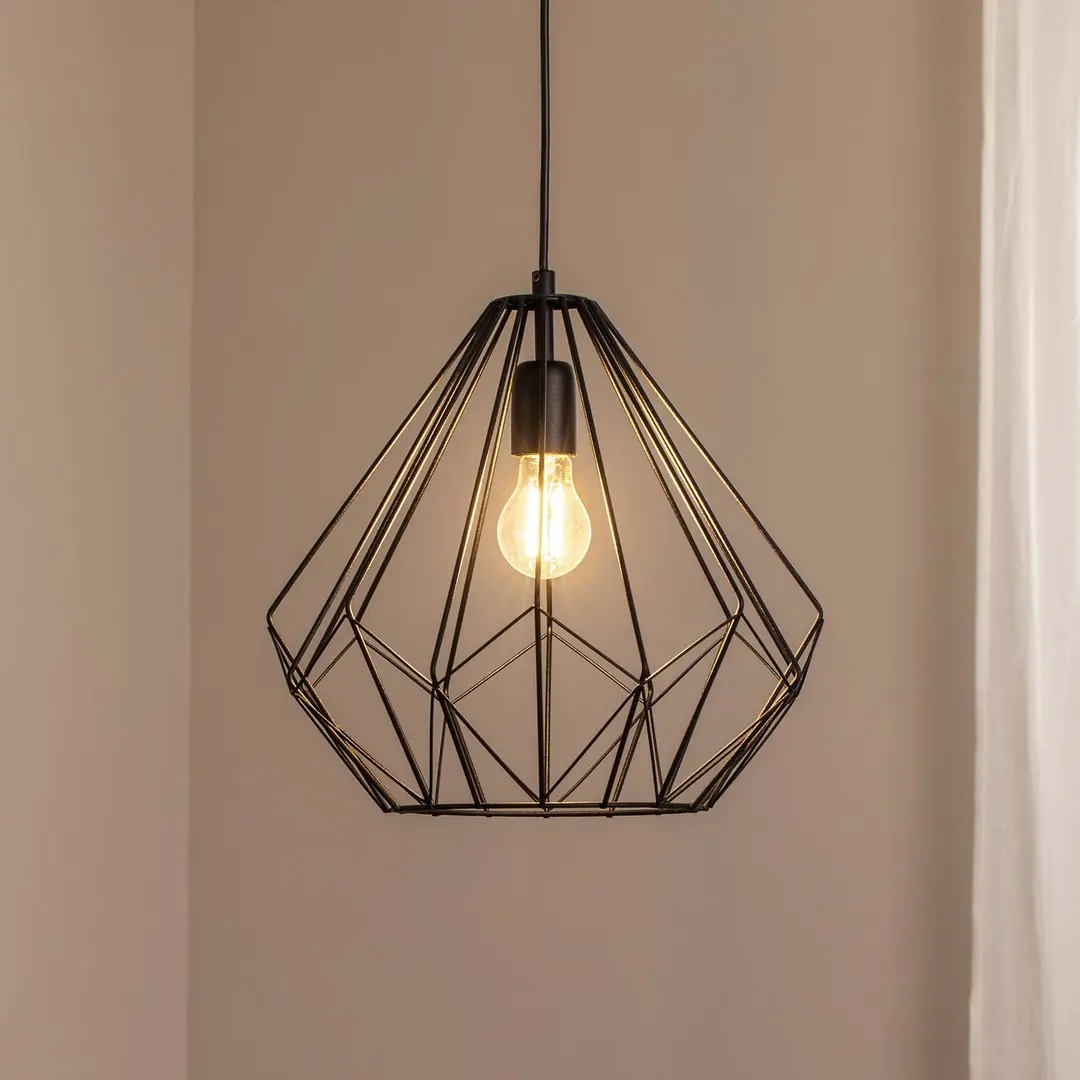 Opviq Hängeleuchte Diamond, schwarz, Metall, Ø 37 cm, E27