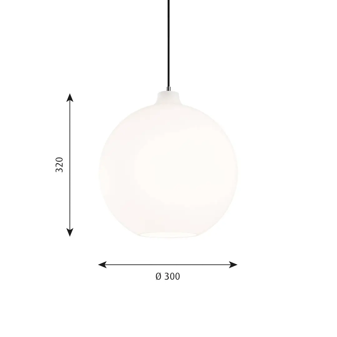 Louis Poulsen Wohlert Glas-Pendellampe Ø 30 cm