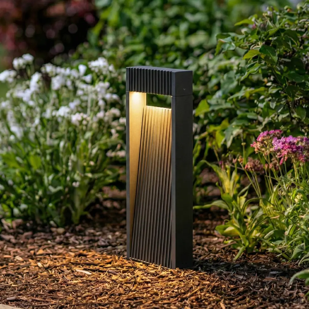 Lucande LED-Sockelleuchte Tavion, 40 cm, anthrazit, IP65