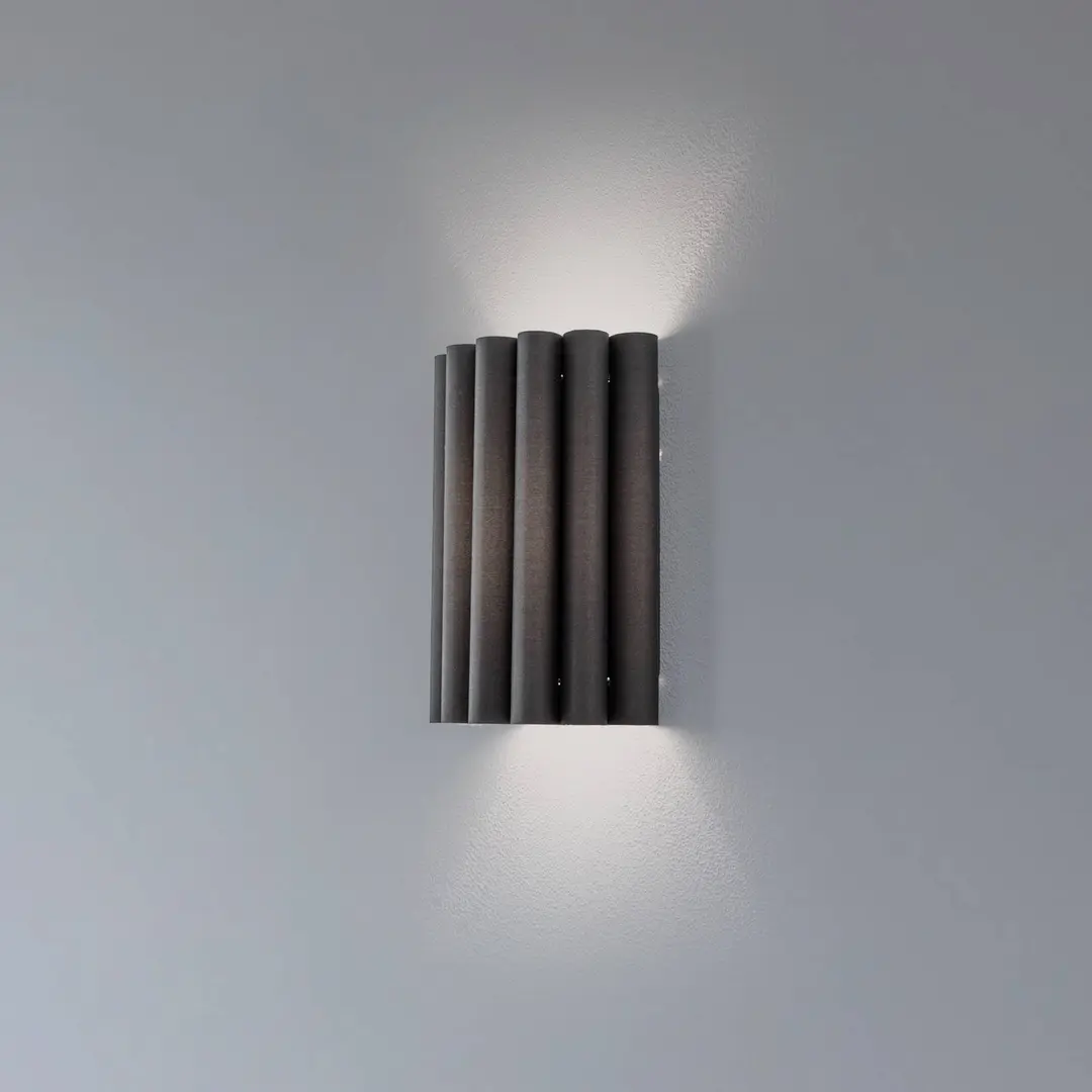 Duolla Wandleuchte Aria, schwarz, Microfaser, E27