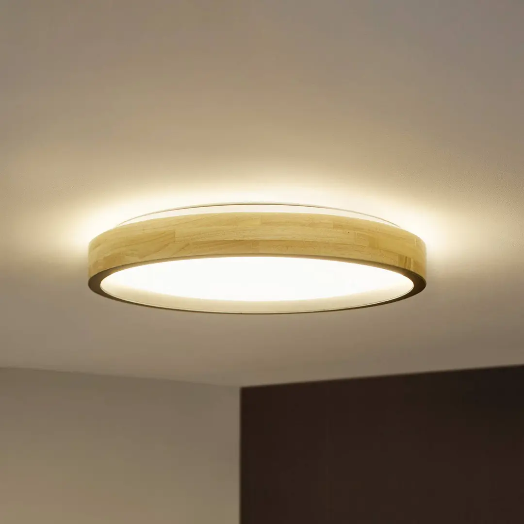 OSRAM LED-Deckenlampe ORBIS MARIANO holz/schwarz Ø 51 cm dim