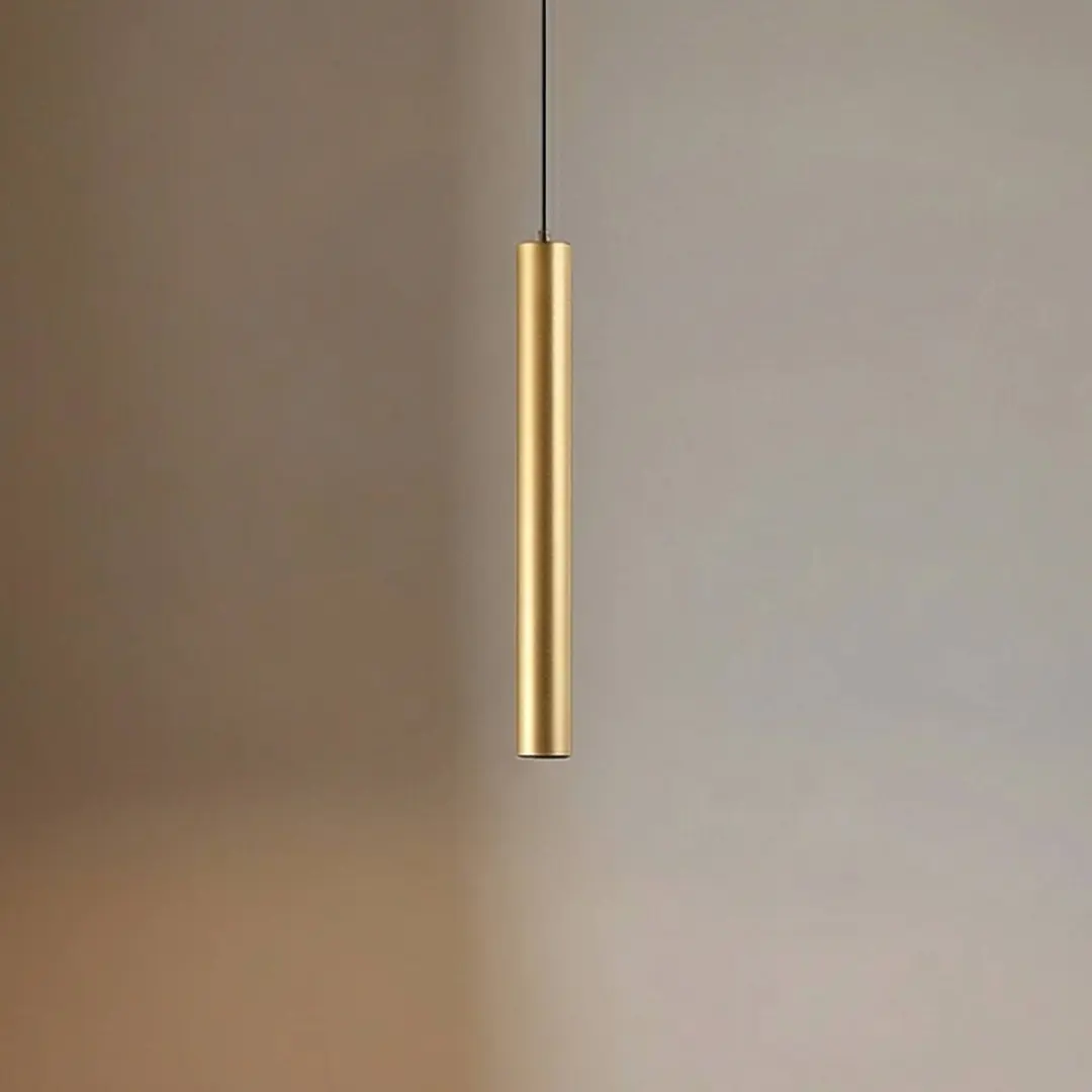 Lindby LED-Pendelleuchte Lumaro, gold, 27 cm, 48V, dimmbar