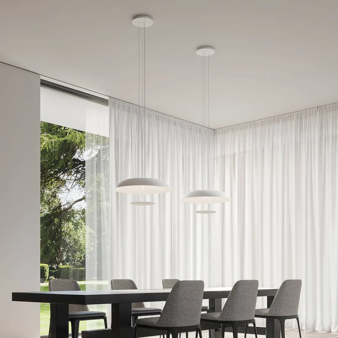 Karman LED-Hängeleuchte BLANCO, Ø 60 cm, weiß, Metall