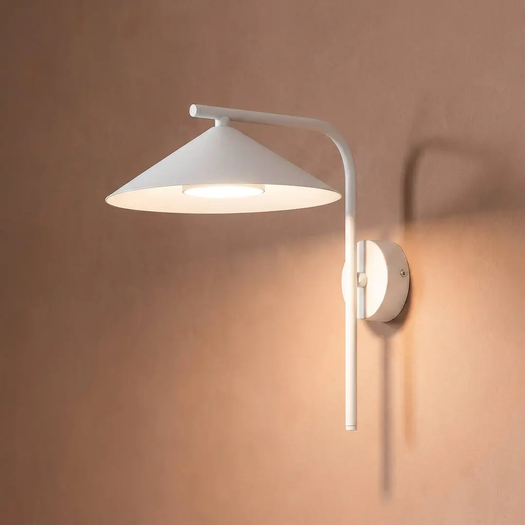TK Lighting Wandleuchte Lume S, greige, Metall, 31 cm hoch, GX53