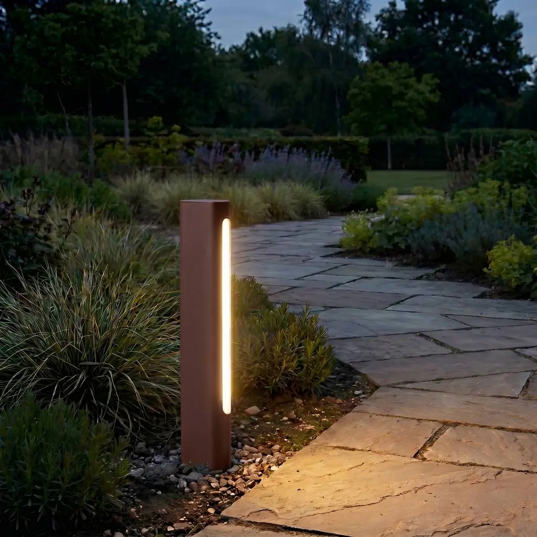 Lucande LED-Wegeleuchte Celiora, Höhe 45 cm, braun, IP65