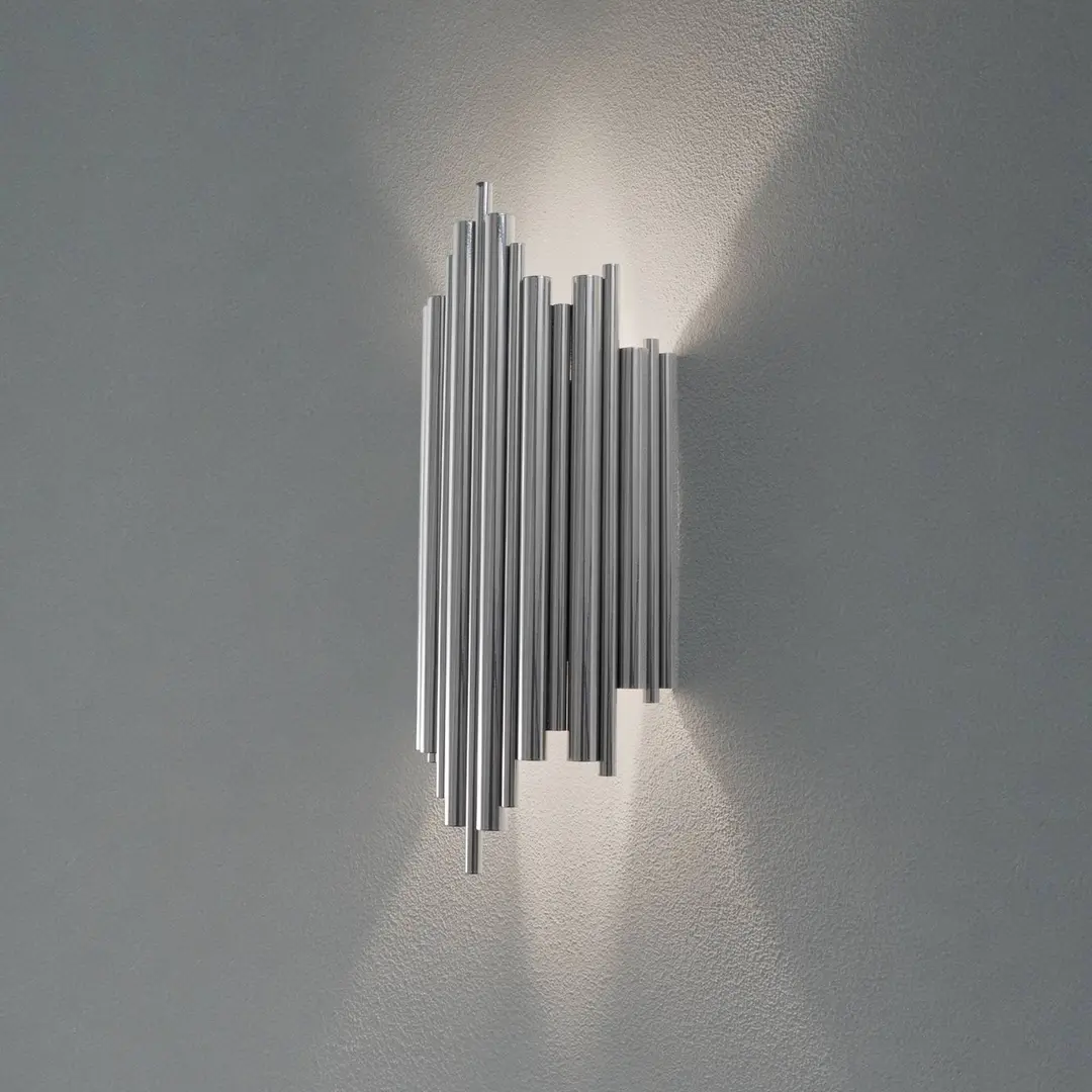 Opviq Wandleuchte Reis, chrom, Metall, Höhe 50 cm