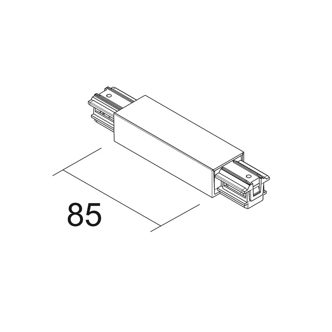 Ivela Mitteleinspeisung SQUARE 48 V, schwarz, Kunststoff