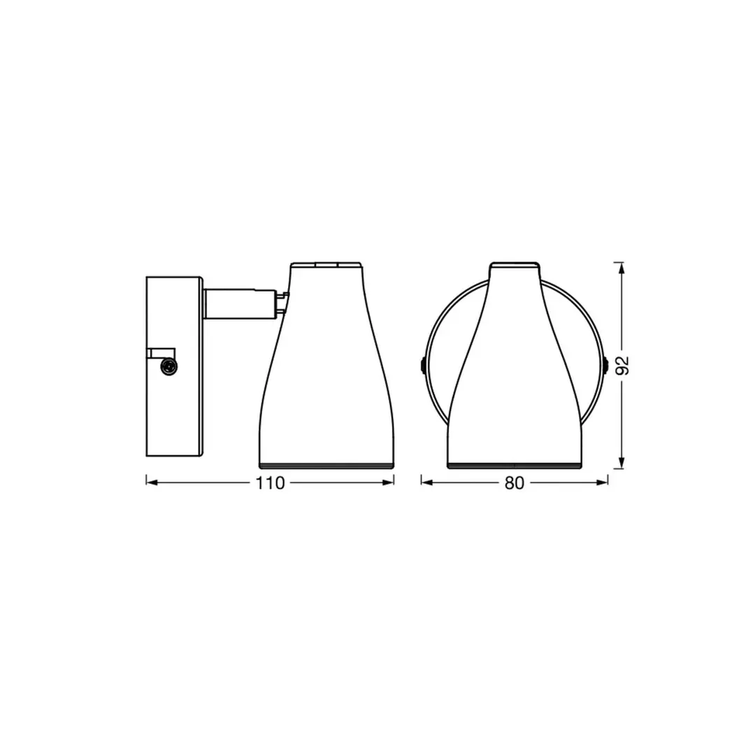 OSRAM Deckenstrahler PEAR, grau, 1-flammig, GU10-LED 2.700 K
