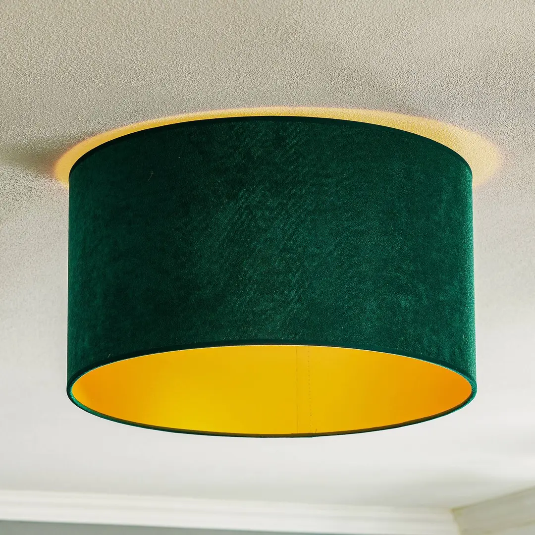 Duolla Deckenlampe Golden Roller Ø 40cm dunkelgrün/gold