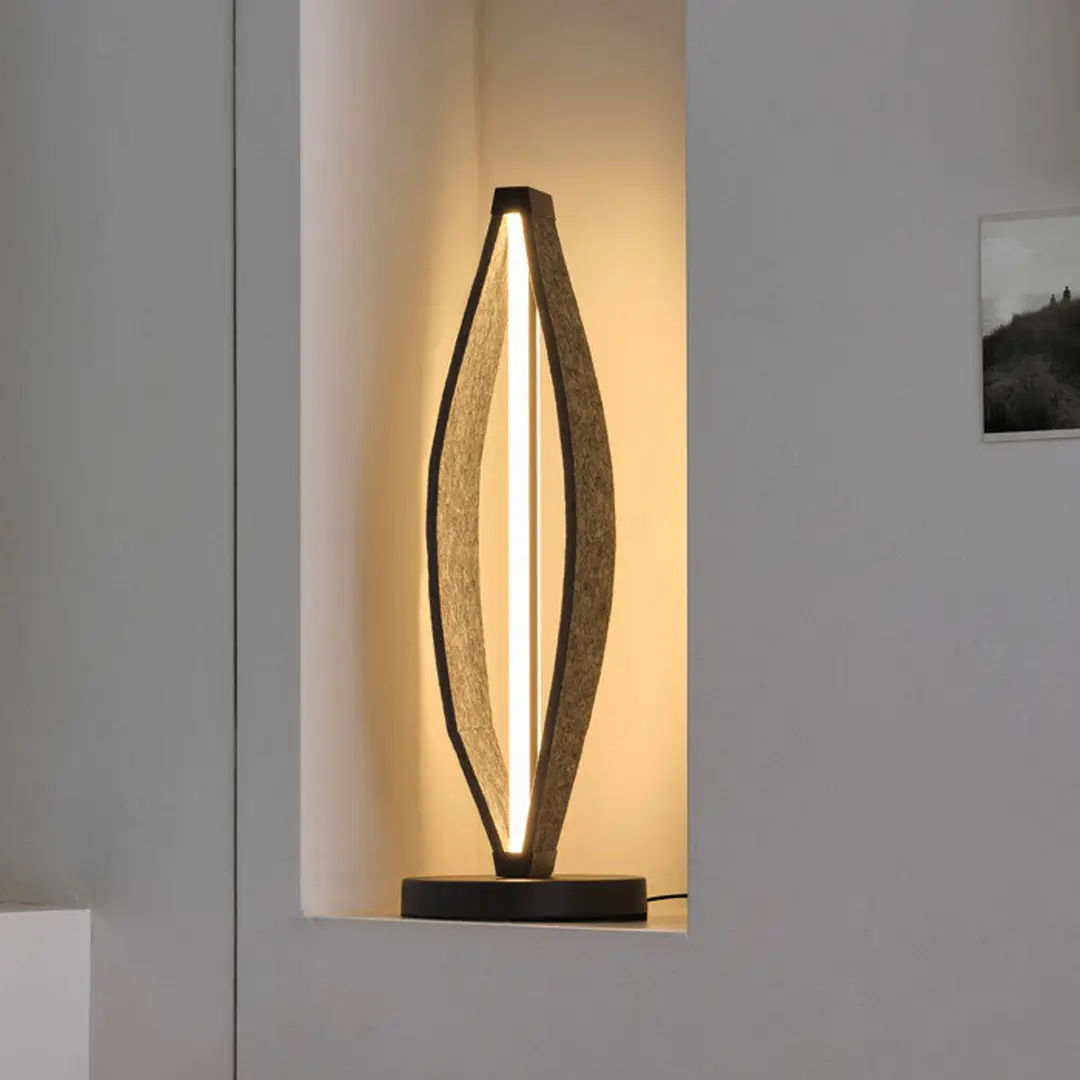 OSRAM LED-Tischlampe Decor Flat Felt grau, Filz, 3.000 K