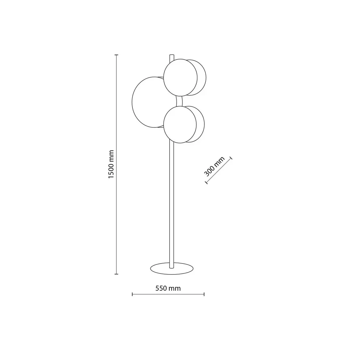 TK Lighting Stehleuchte Pulse, Juteschirme, naturbraun/weiß, 3-flammig