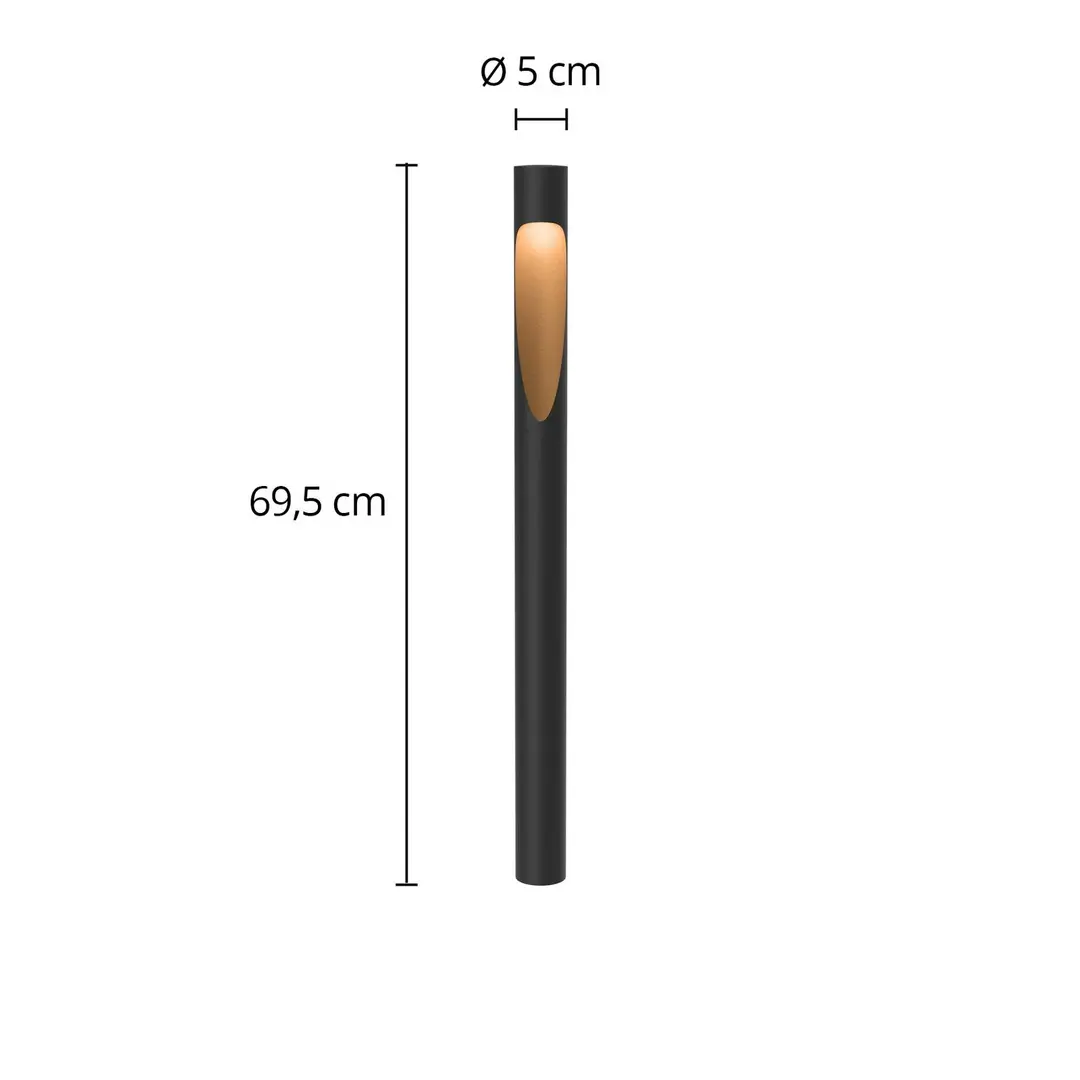 Louis Poulsen Wegelampe Flindt 827 70cm schwarz Erdstück 24V