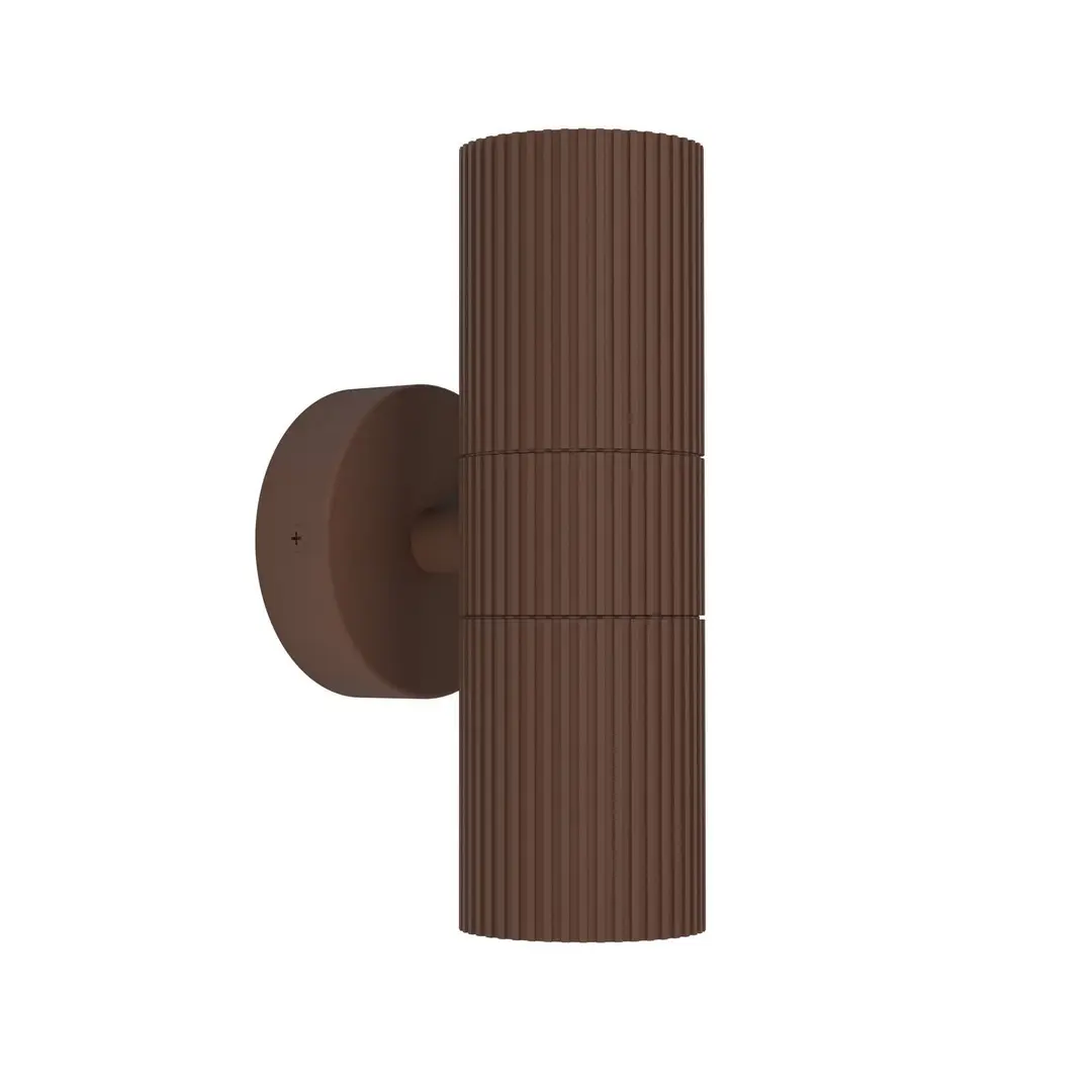 EGLO Außenwandlampe Tomelloso, rostfarben, 20 cm Metall 2-flg.