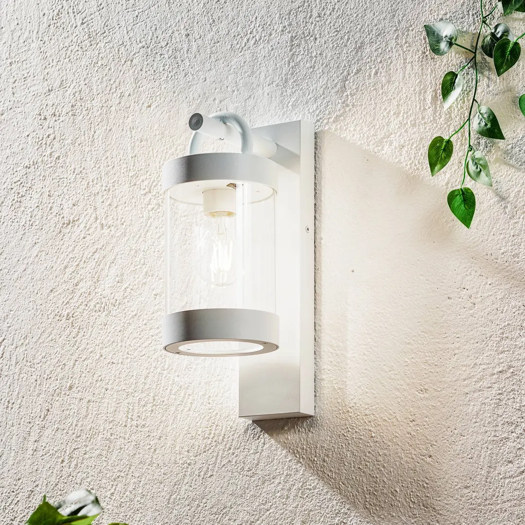 Trio Lighting Außenwandlampe Sambesi, Dämmerungssensor, weiß