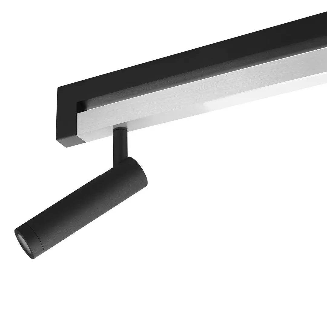 Brilliant LED-Deckenstrahler Pulse, schwarz, 100 cm, Metall