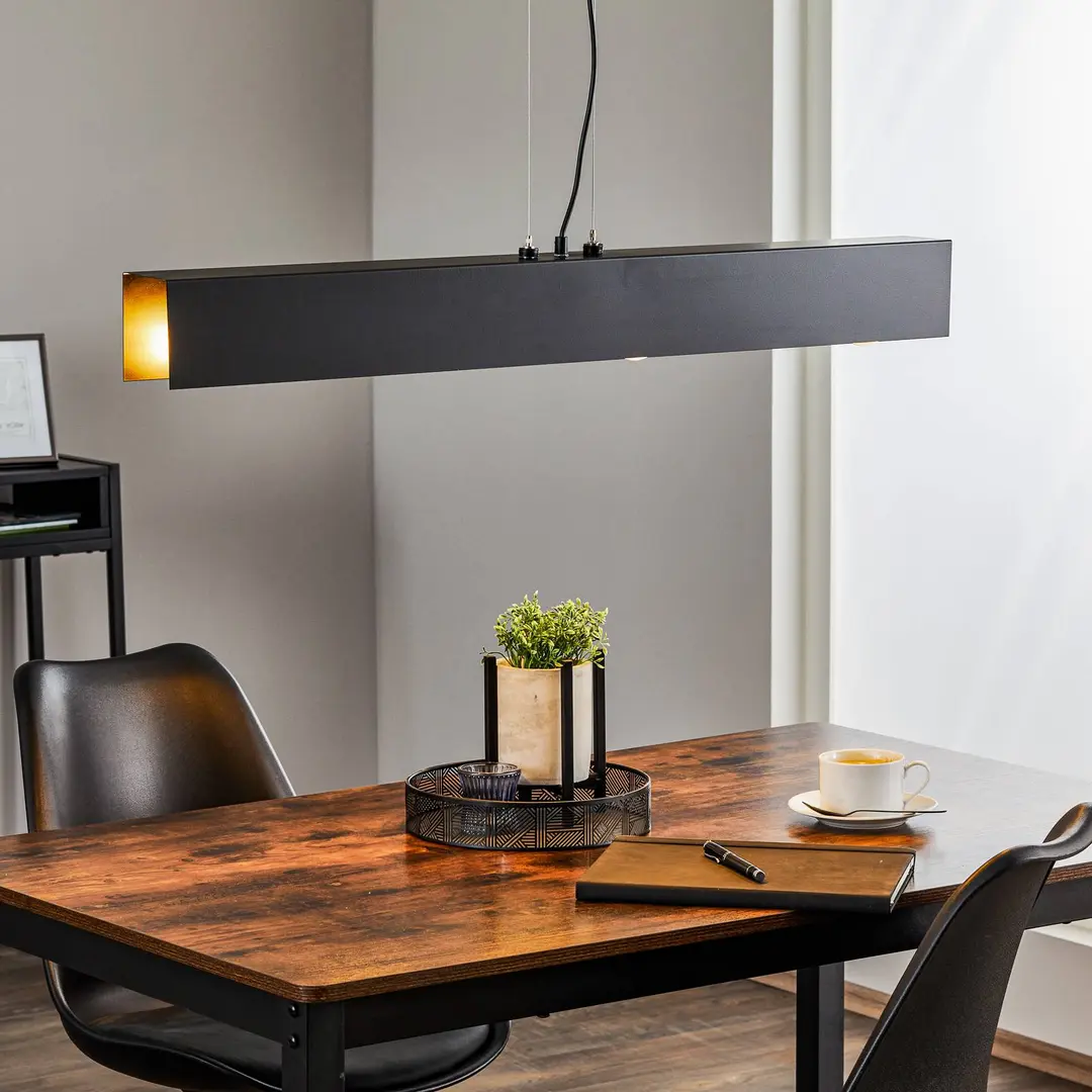 EMIBIG LIGHTING Hängeleuchte Gentor 4, Länge 96 cm in Schwarz