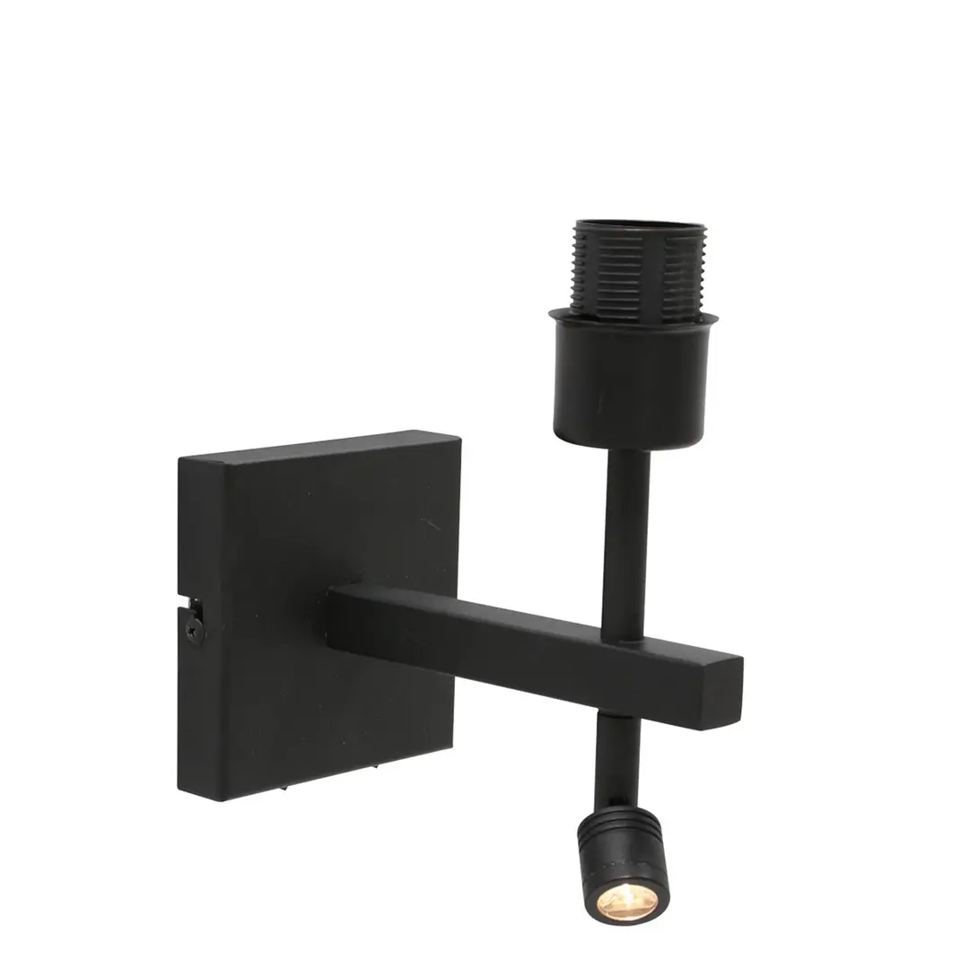 Steinhauer Wandleuchte Stang, LED-Leselicht, Geflecht natur