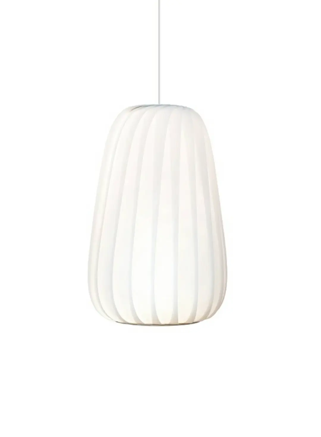 Tom Rossau Pendelleuchte ST906, weiß, 42 cm, Papier, E27