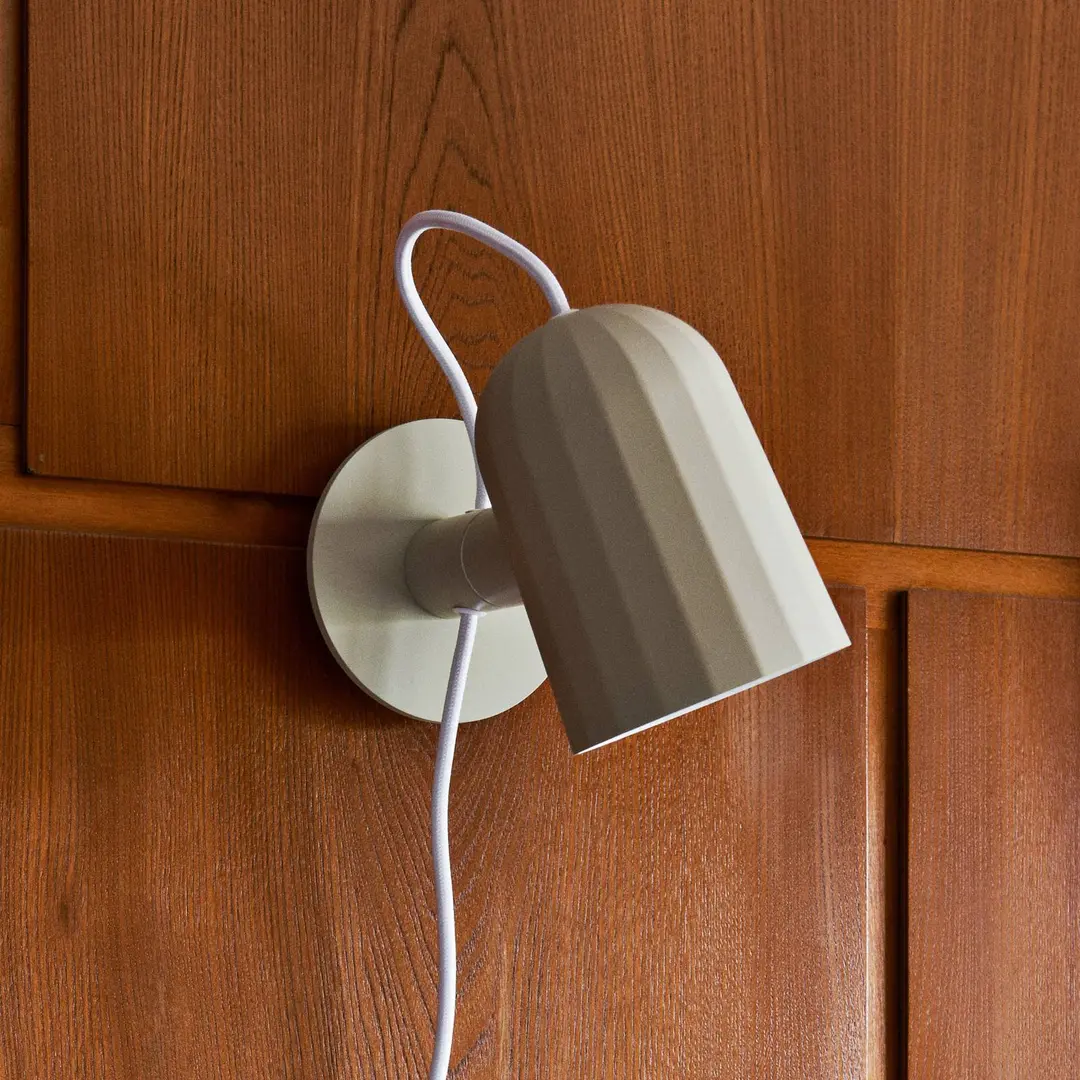 HAY Wandlampe Noc Wall, weiß, Metall, Stecker, E14