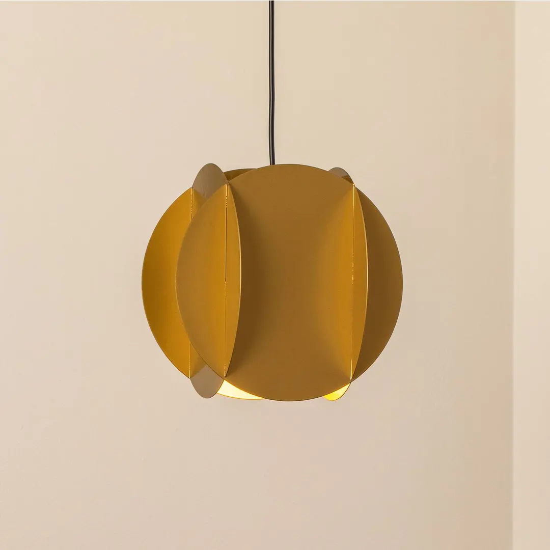 Opviq Hängeleuchte Corner, goldfarben, 25 x 25 cm, Metall, E27