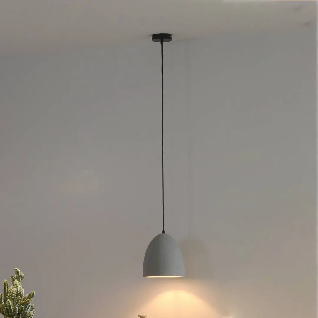 Paul Neuhaus Hängelampe Eton, grau, Beton, Ø 21 cm, G9