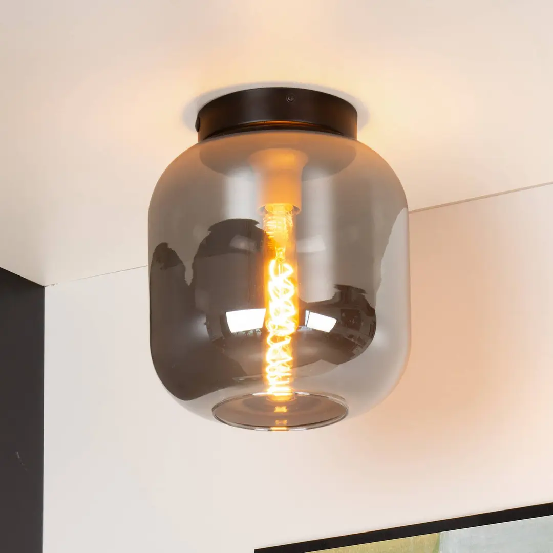 Lucide Deckenleuchte Joanet mit Rauchglas, Ø 25 cm