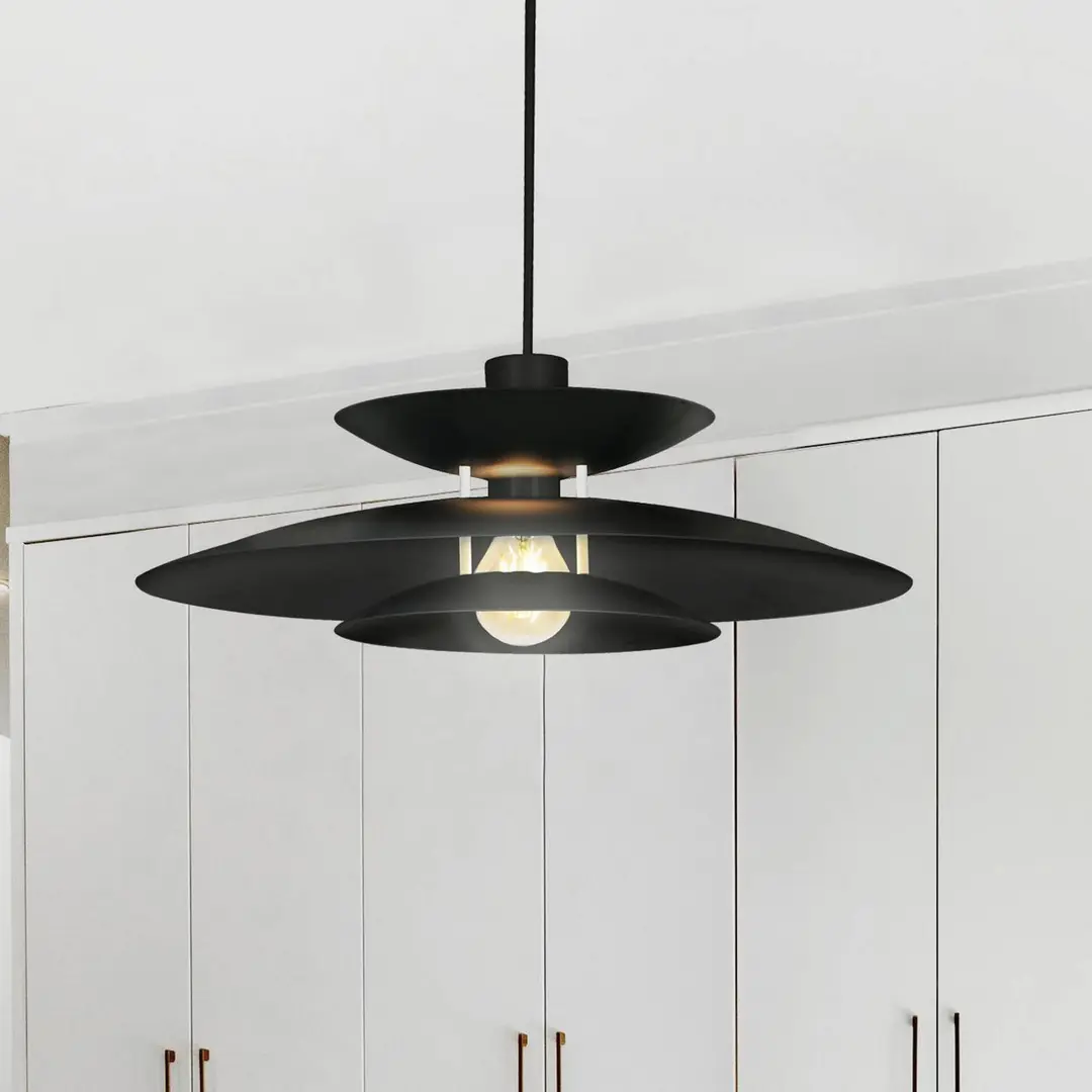 Viokef Hängeleuchte Nino, schwarz, Ø 45 cm, Metall