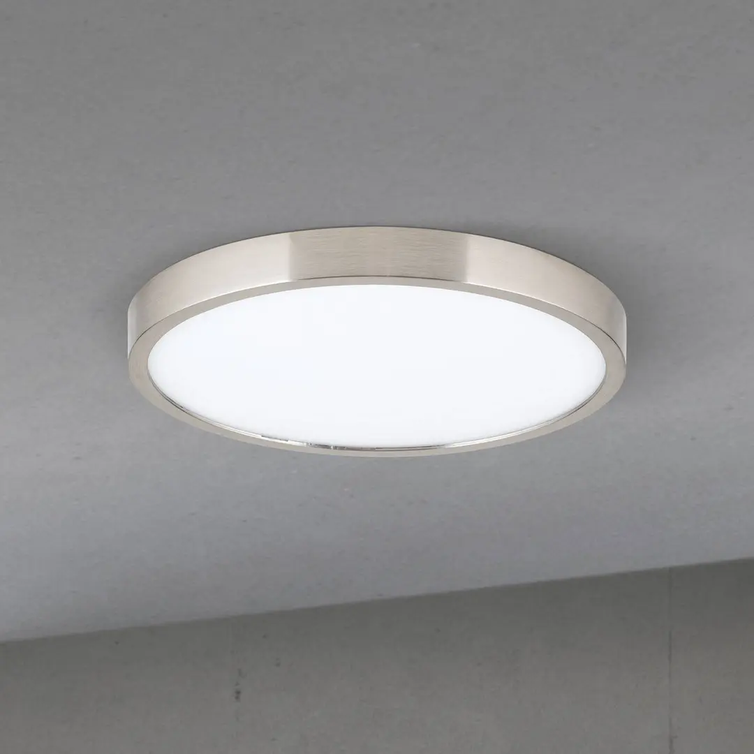 Orion LED-Deckenlampe Disc, nickelfarben satiniert, Ø 24 cm, CCT