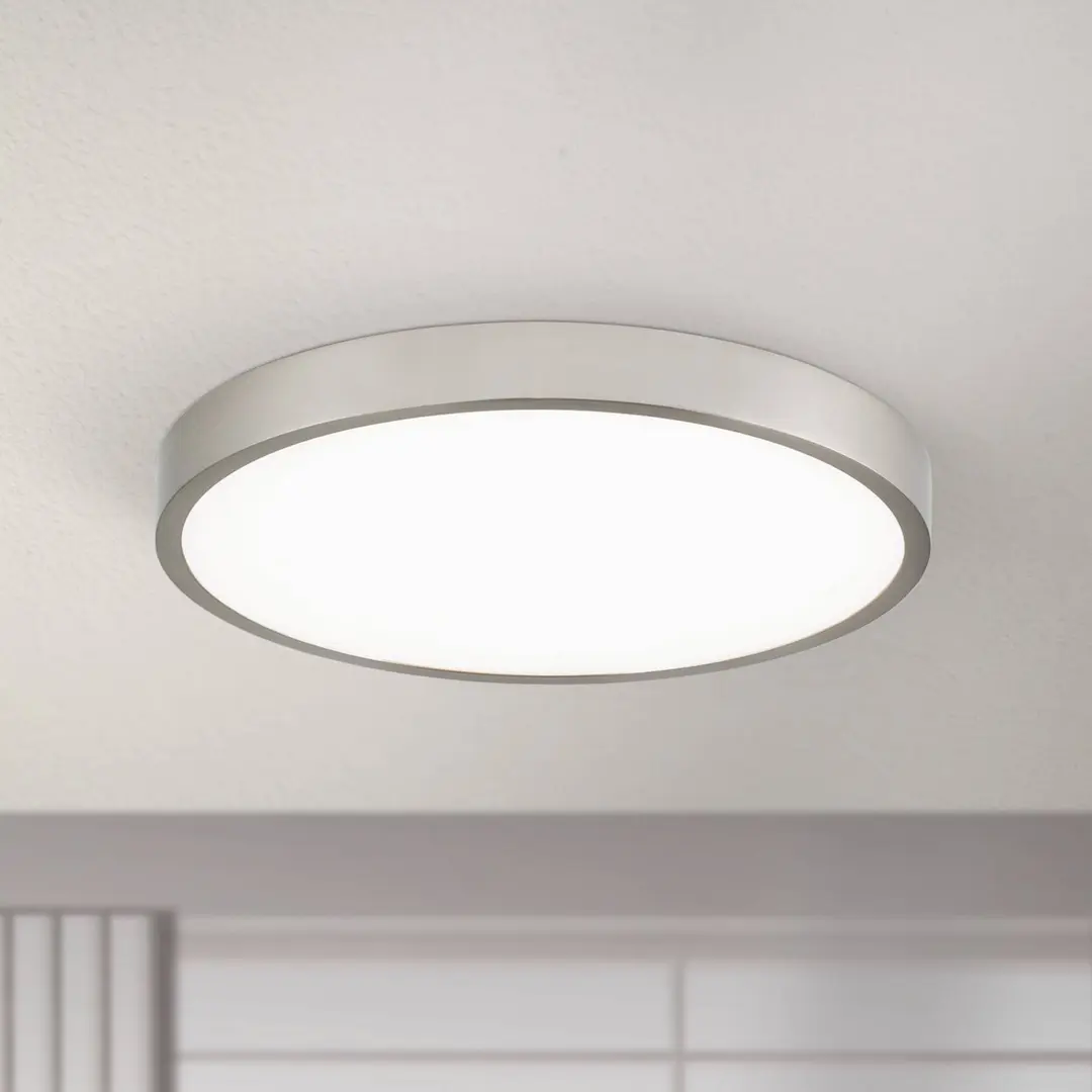 Orion LED-Deckenleuchte Bully, nickel-matt, Ø 28 cm