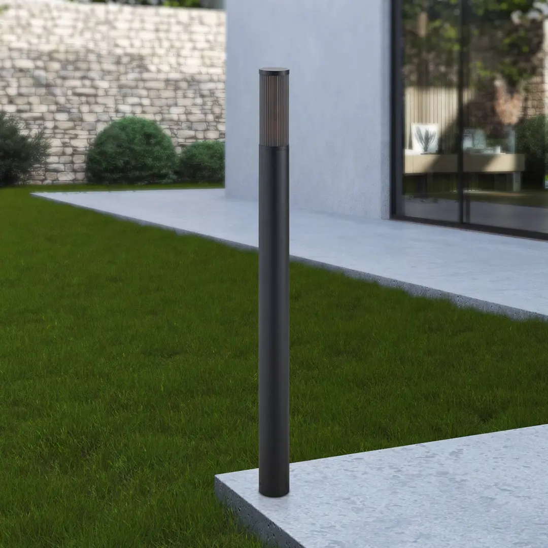 EGLO Wegeleuchte Salle, Höhe 110 cm, schwarz, Aluminium