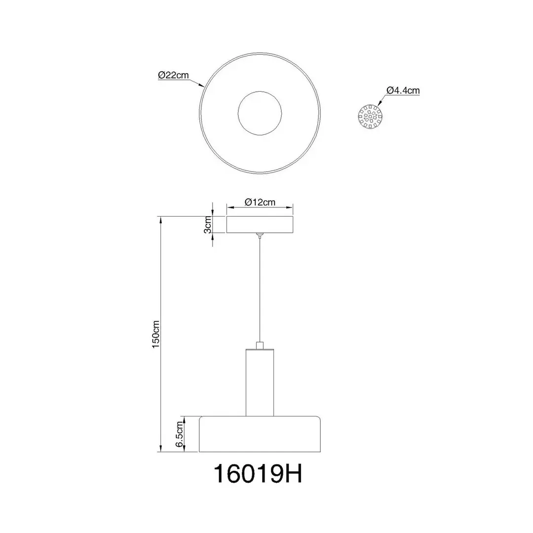 Globo LED-Hängelampe Grant, Ø 22 cm, rauchgrau, Glas