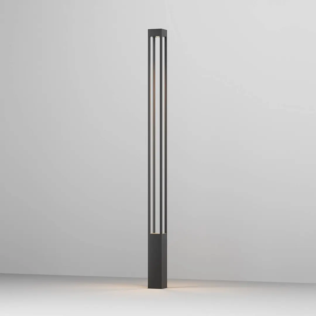 Maytoni LED-Außenleuchte Elbe, Höhe 200 cm, graphitfarben
