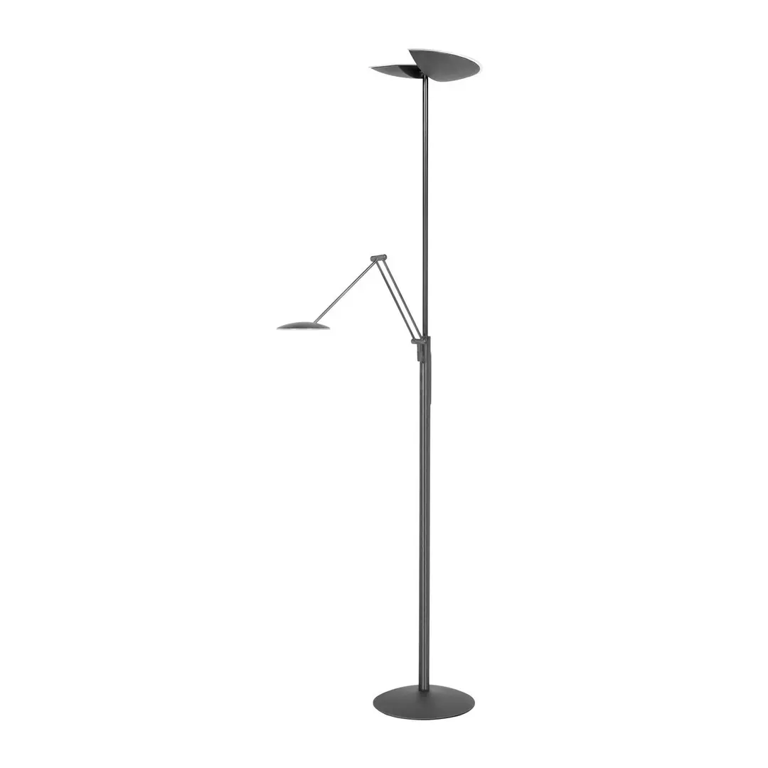 Highlight LED-Stehlampe New Sapporo, schwarz, 183 cm Metall Dimmer CCT