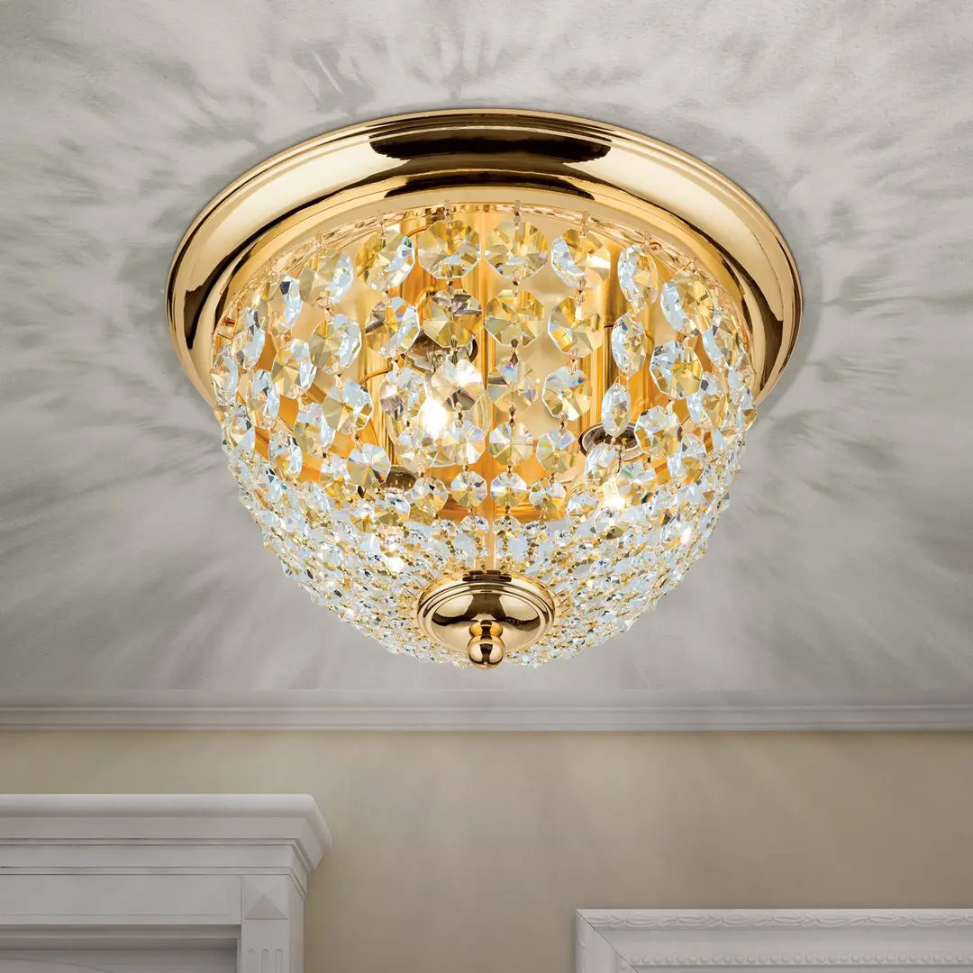 Orion Deckenleuchte Plafond, gold/transparent, Ø 35 cm