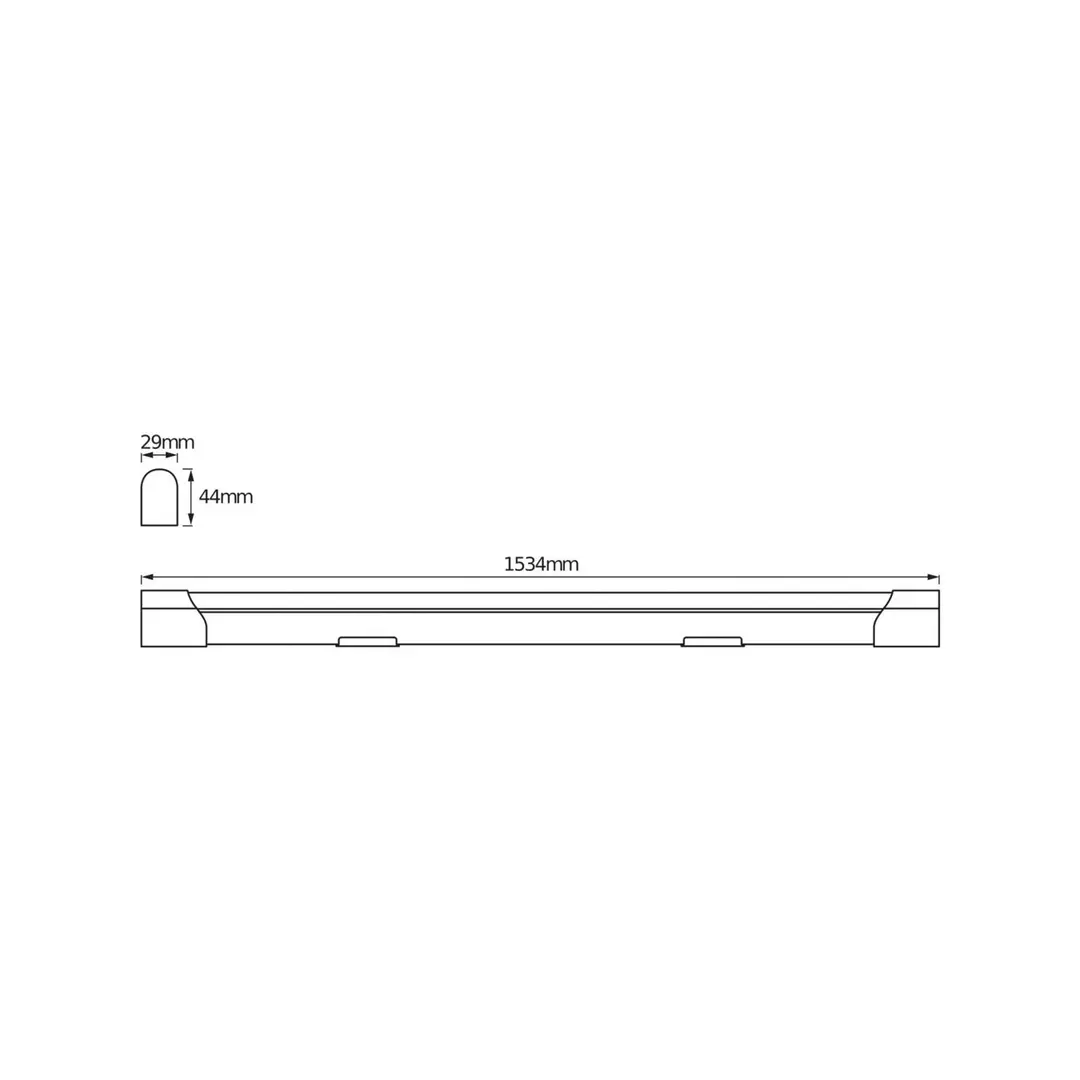 OSRAM LED-Lichtleiste VALUE BATTEN, 153 cm, Metall, 4.000 K