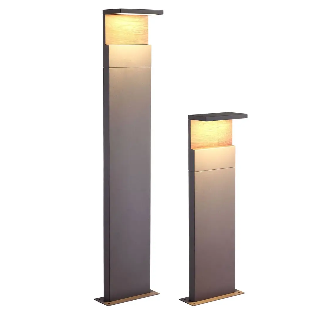 Mantra Iluminación LED-Wegeleuchte Ruka mit Holz-Element, 100 cm