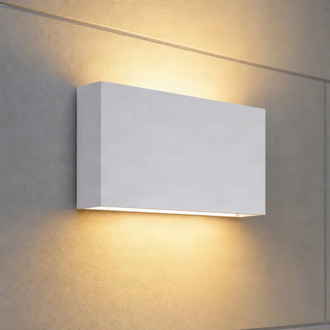 Lindby LED-Außenwandlampe Jarte, 20 cm, up/down, weiß, IP65