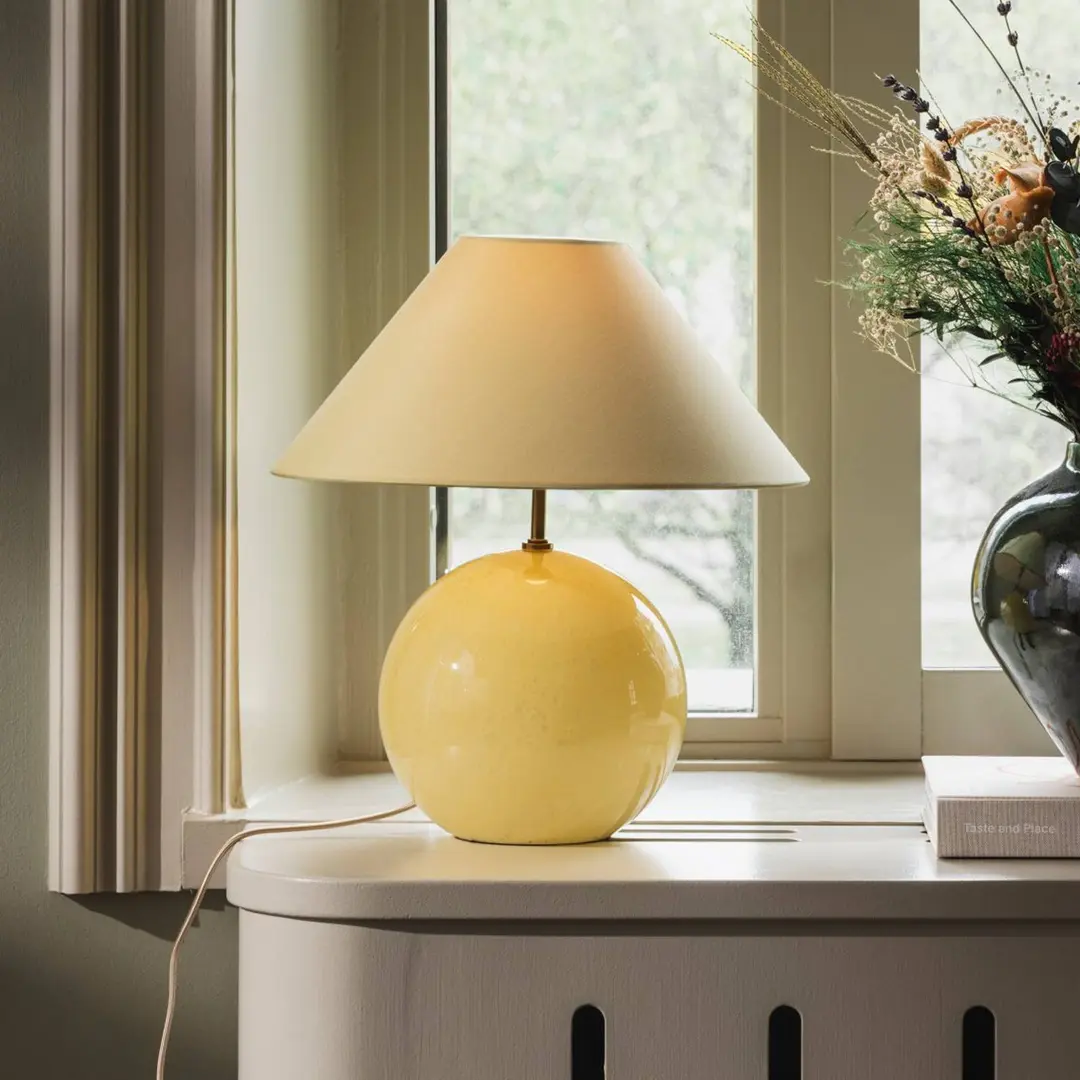 Globen Lighting Tischleuchte IRIS, gelb/gelb, Höhe 39 cm