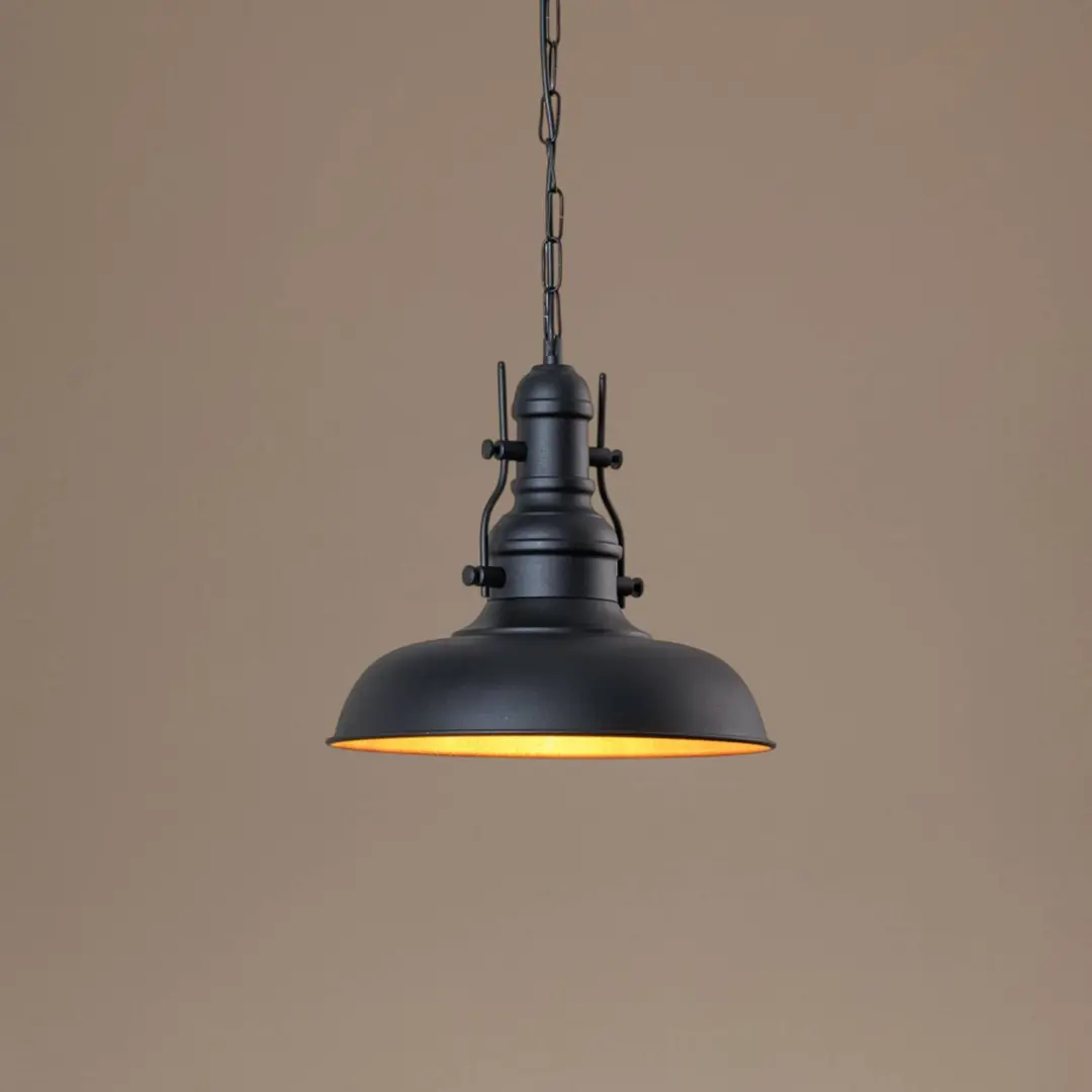 ROYALTECH Hängeleuchte Nota, schwarz, Ø 31 cm, Metall, E27