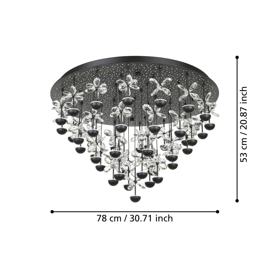 Stars of Light EGLO Stars Of Light LED-Deckenlampe Pianopoli schwarz Ø 78cm